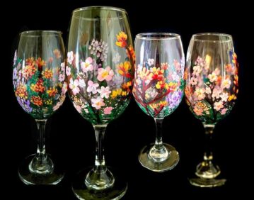 floral glass